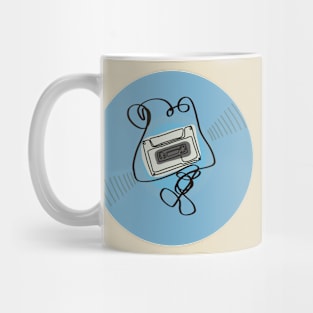 Vinyl - Cassette minimalist line art Mug